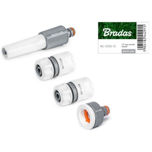 Bradas 4 részes készlet 1/2" tömlőhöz
