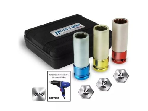 Dugókulcs készlet alumínium felnikhez 1/2" CrMo