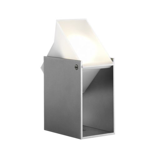 Garden Lights Etu fali lámpa aluminium kocka állitható fejjel LED 3W melegfehér fény
