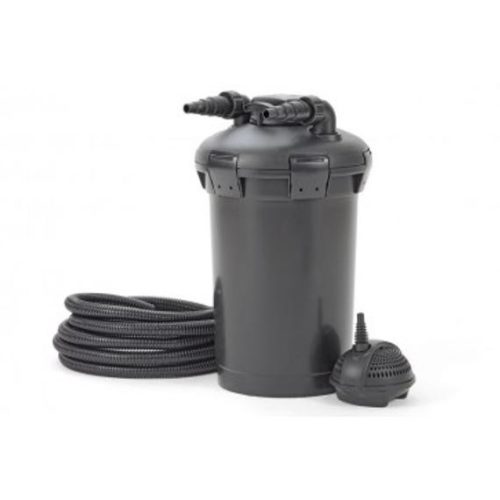 Pontec PondoPress 15.000 ./2500 l/h Qmax/UVC 11W nyomásszűrő szett UVC szivattyúval és tömlővel