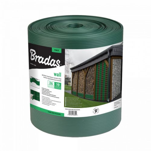Bradas kerítéstakaró szalag 19cm x 26m zöld