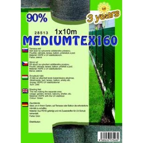 Árnyékoló háló MEDIUMTEX160 1 x 10m zöld 90%