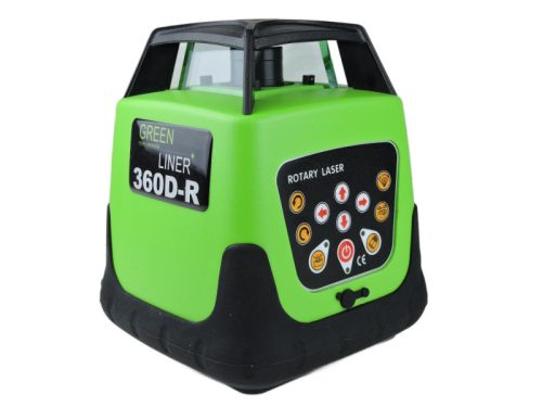Green Liner 360D-R piros fényű forgólézer készlet lézer + állvány + jelfogó + mérőléc