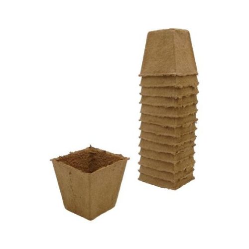Biológiailag lebomló farost cserép négyszet alakú 8 x 8cm