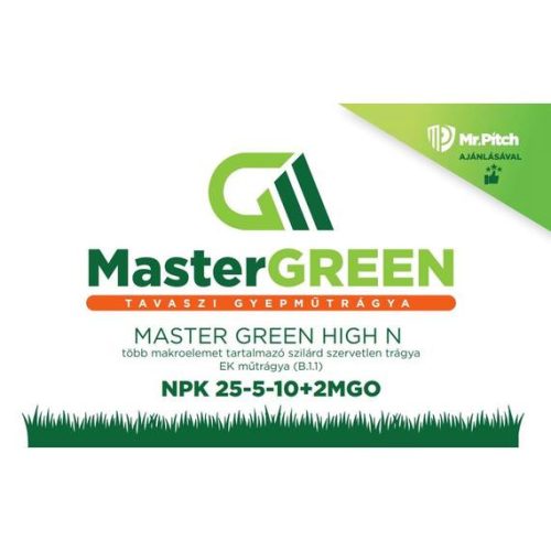Master Green High N gyeptrágya 20kg (25-05-10 + 2MgO + S) 2-3 hónap