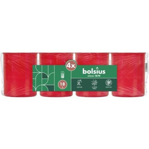 Bolsius mécses piros pálmaolaj nélkül