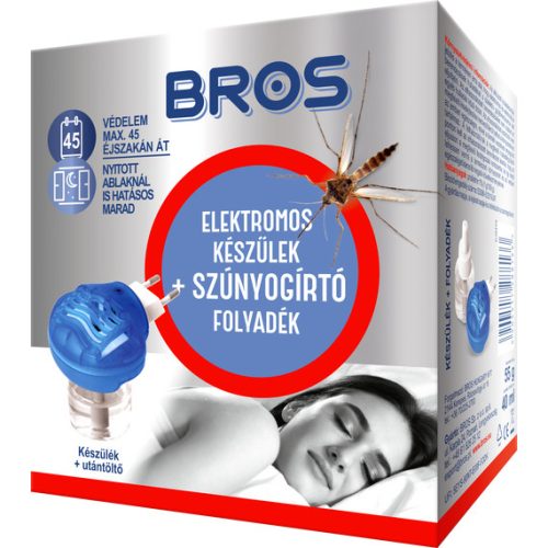 Bros Elektromos szúnyogirtó készülék + 40ml folyadék