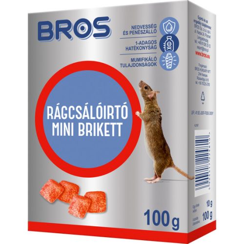 Bros Paraffinos rágcsálóirtó mini brikett 100gr