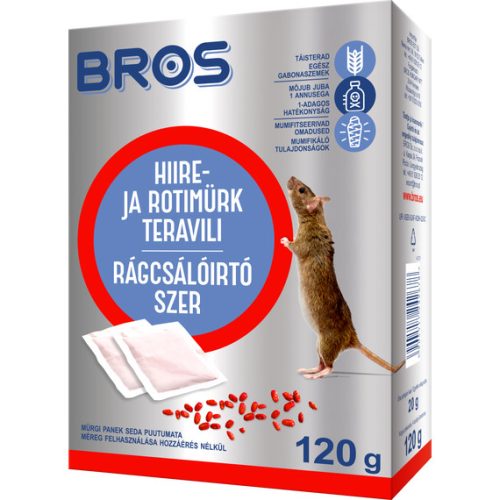 Bros rágcsálóirtó szer 120g gabonaszemes