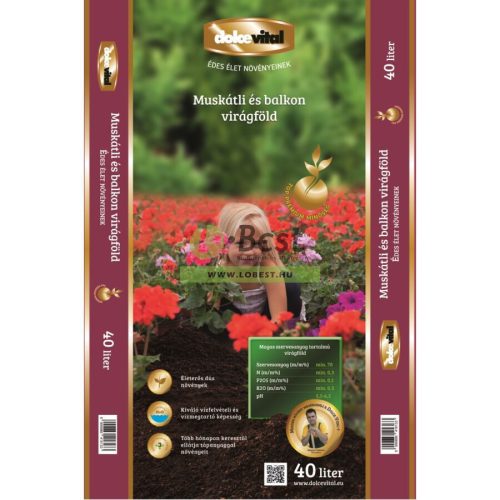 Dolce Vital - Osmocote tartalmú, Top Prémium minőségű muskátli földkeverék 20L