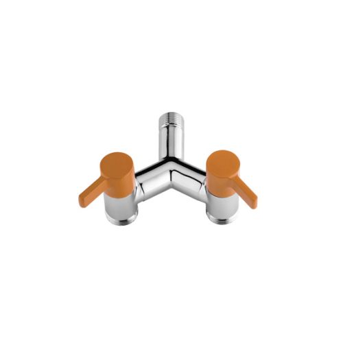 Colortap dupla kerti csap 1/2" - 3/4"x 3/4" terracotta