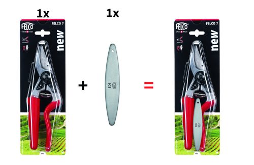 Felco 7 metszőolló + Felco 903 gyémánt fenőkő