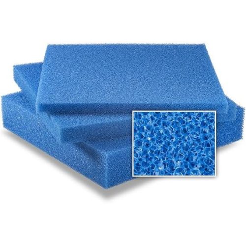 Szűrőszivacs sűrű TM45 80mm kék 500 x 500 x 80