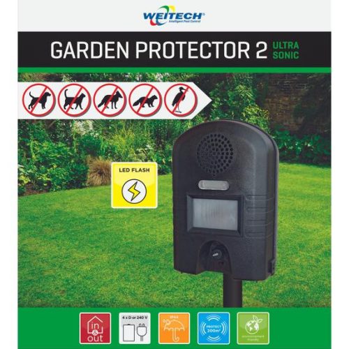 Weitech ultrahangos kutya-macska riasztó villanófényes