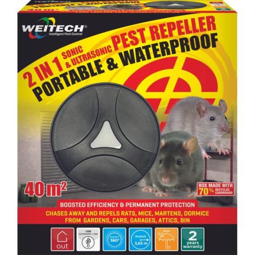 Weitech ultrahangos kisállatriasztó 40m2