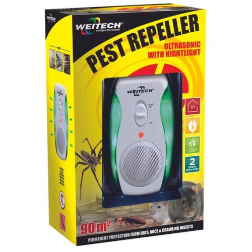 Weitech Ultrahangos éjszakai kártevő riasztó 90m2